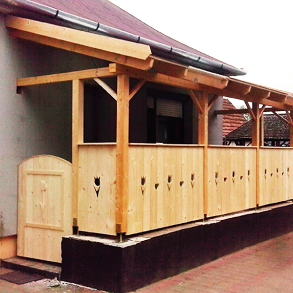 Fedett terasz zsindely tetővel - Tulipános korláttal - Image 4