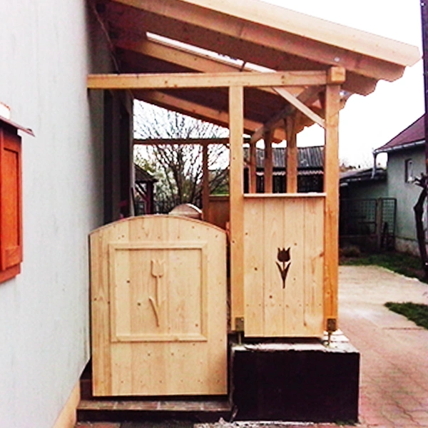 Fedett terasz zsindely tetővel - Tulipános korláttal - Image 3